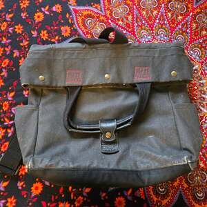 Sons of Trade LARGE Tactical tote in Back Oilcloth Canvas